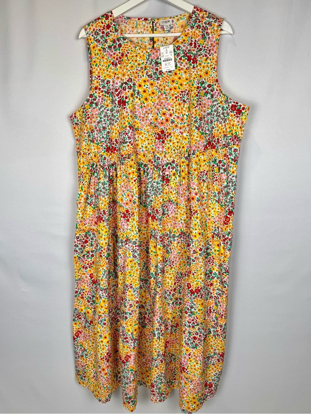 NWT NEW J. Crew Yellow Floral Dress Size 18